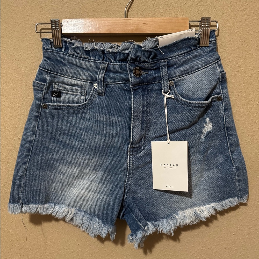 KanCan Distressed Blue Jean Shorts